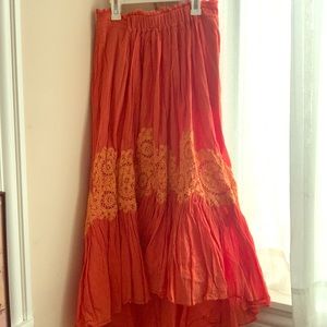 Anthropologie Boho Maxi Skirt